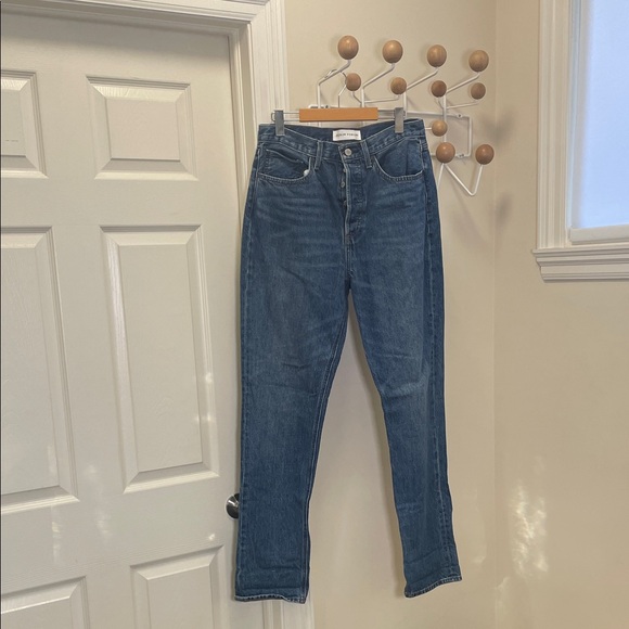 Aritzia - The Nina Stovepipe Highrise Tapered Organic Denim Jeans Blue  30 x 31 - Picture 2 of 14